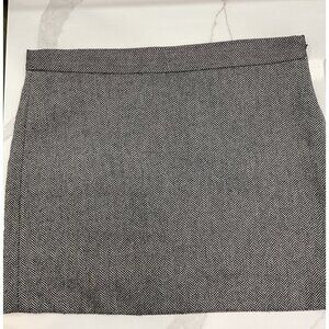 Vintage Gap Black & White Chevron Wool Blend A-Line Mini Skirt Size 10